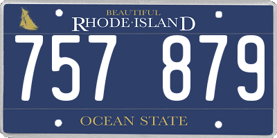 RI license plate 757879