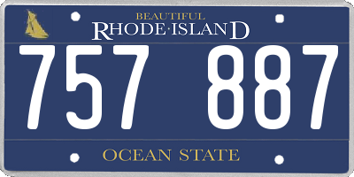 RI license plate 757887