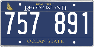 RI license plate 757891