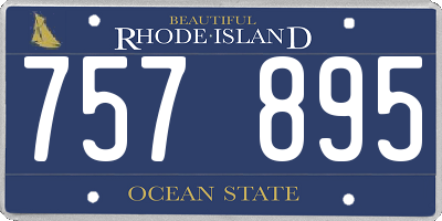 RI license plate 757895