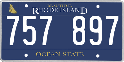 RI license plate 757897
