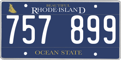 RI license plate 757899