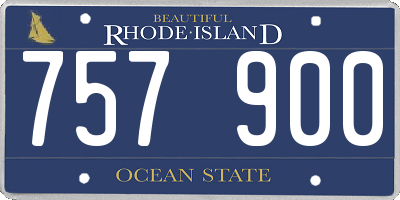 RI license plate 757900