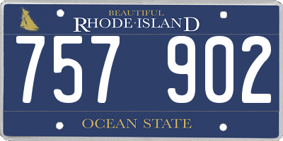 RI license plate 757902