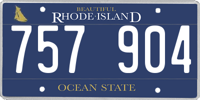 RI license plate 757904