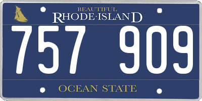 RI license plate 757909
