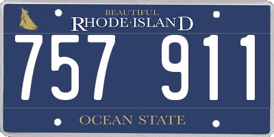 RI license plate 757911