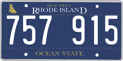 RI license plate 757915