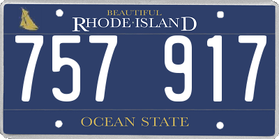 RI license plate 757917