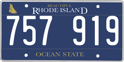 RI license plate 757919