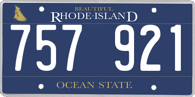 RI license plate 757921