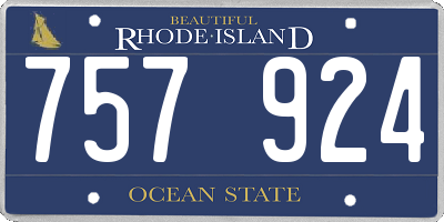 RI license plate 757924