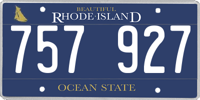 RI license plate 757927