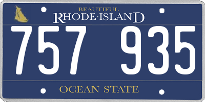 RI license plate 757935