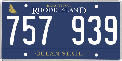 RI license plate 757939
