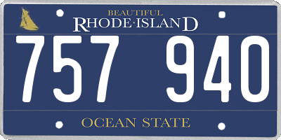 RI license plate 757940
