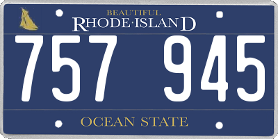 RI license plate 757945
