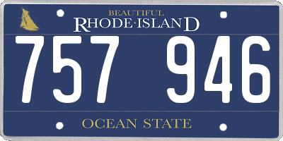 RI license plate 757946