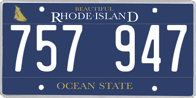 RI license plate 757947