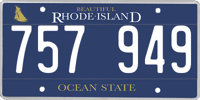 RI license plate 757949