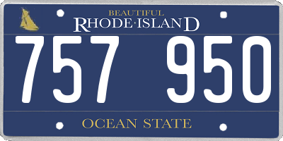 RI license plate 757950