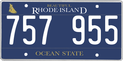 RI license plate 757955