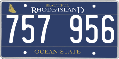 RI license plate 757956