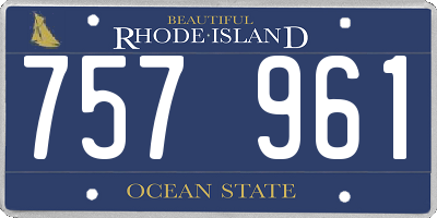 RI license plate 757961