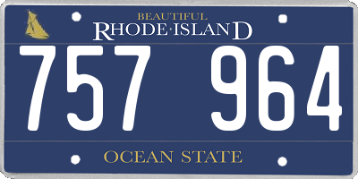 RI license plate 757964
