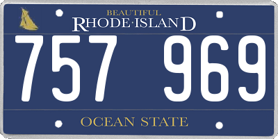 RI license plate 757969