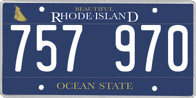 RI license plate 757970