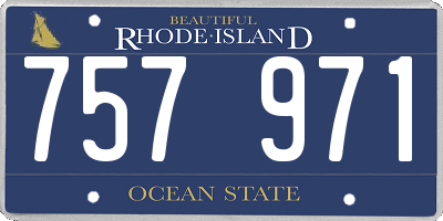 RI license plate 757971