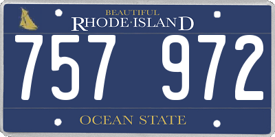 RI license plate 757972