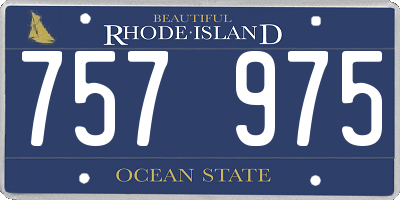RI license plate 757975
