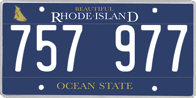 RI license plate 757977