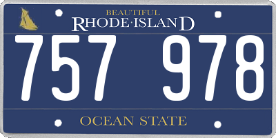 RI license plate 757978