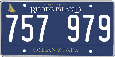 RI license plate 757979