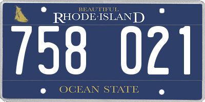 RI license plate 758021