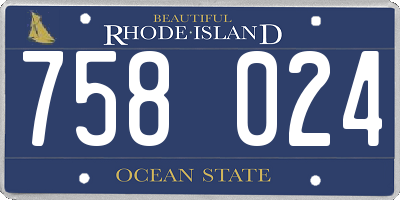 RI license plate 758024
