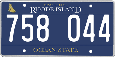 RI license plate 758044