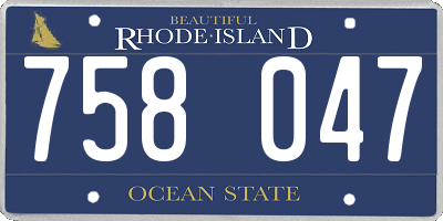RI license plate 758047