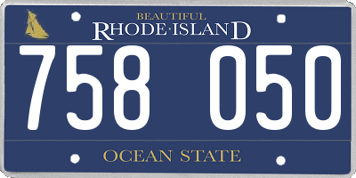 RI license plate 758050