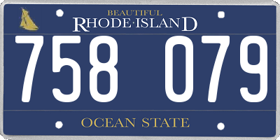 RI license plate 758079