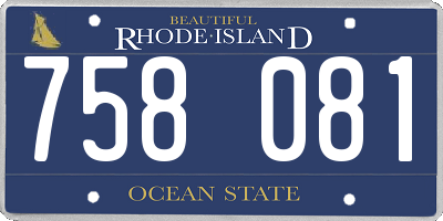 RI license plate 758081