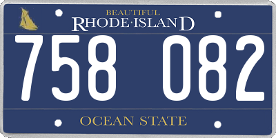 RI license plate 758082