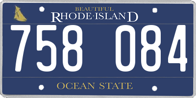 RI license plate 758084