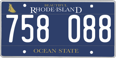 RI license plate 758088