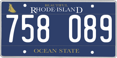 RI license plate 758089
