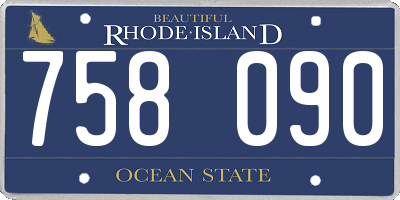 RI license plate 758090