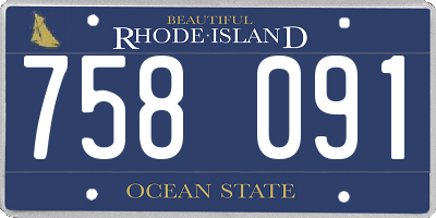 RI license plate 758091